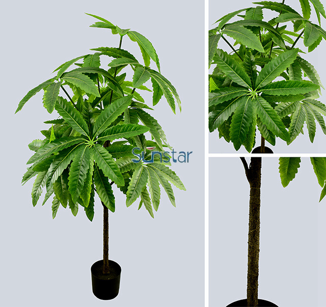  Artificial Plants Tree 100cm Schefflera，potted--green
